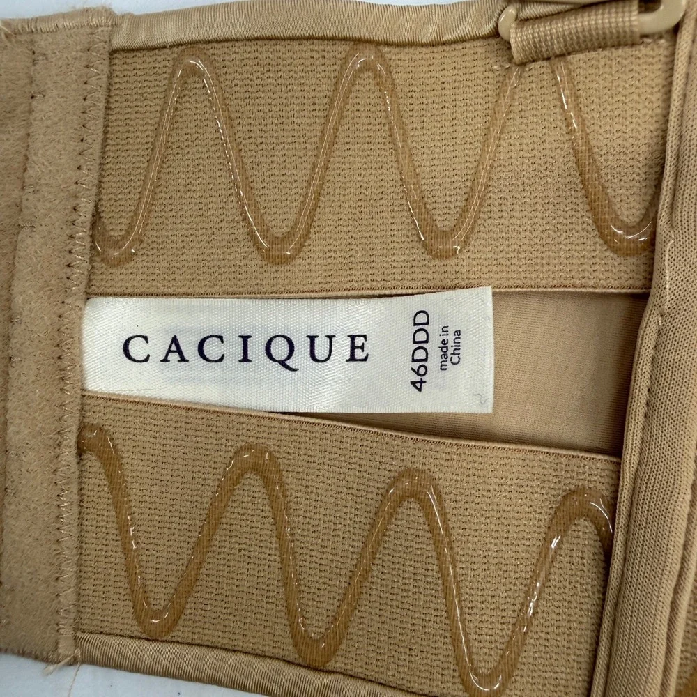 Cacique‎ Bra Lane Bryant 46DDD Tan Padded Multi-Way Strapless Underwire B1931